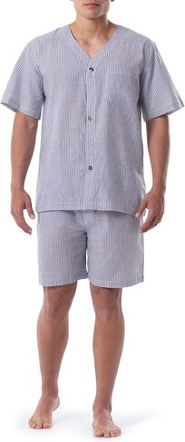 طقم بيجامة رجالي بأكمام قصيرة من قماش الجوخ من جيفري بين in Kuwait