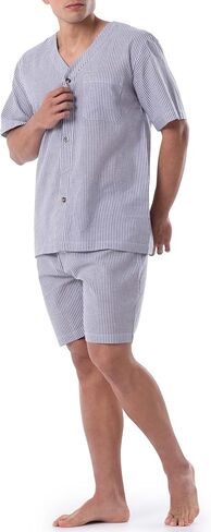 طقم بيجامة رجالي بأكمام قصيرة من قماش الجوخ من جيفري بين in Kuwait