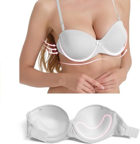 Strapless Clear Back Bra for Backless Wedding Dress Convertible Halter Top Bras with Transparent Invisible Strap in Kuwait