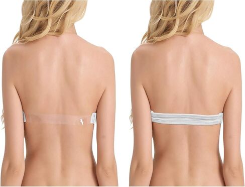Strapless Clear Back Bra for Backless Wedding Dress Convertible Halter Top Bras with Transparent Invisible Strap in Kuwait