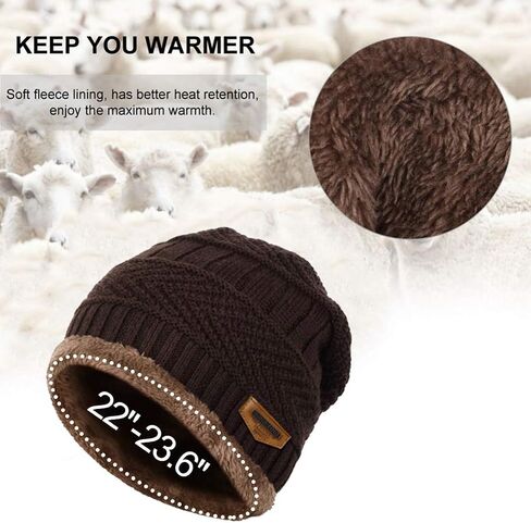 Muryobao Womens Thick Warm Winter Beanie Hat Slouchy Skully Knit Hats in Saudi Arabia