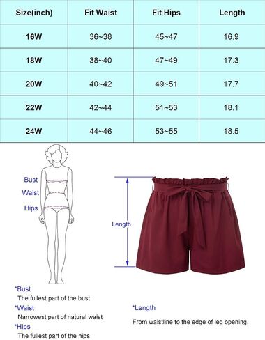 Hanna Nikole Women Bowknot Tie Elastic Waist Summer Plus Size Casual Shorts with Pockets in Saudi Arabia