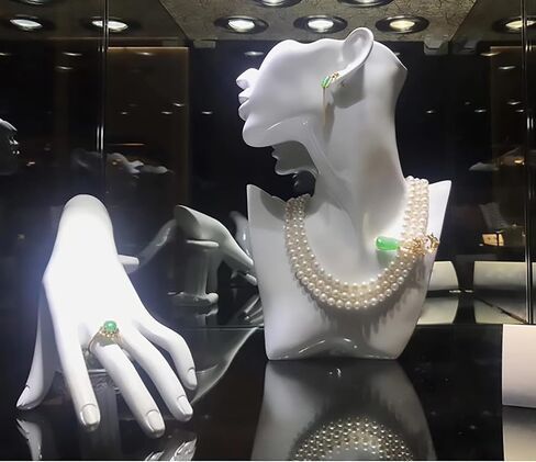 2 Pack Jewelry Mannequin Display Set Necklace Earring Display Stand Jewelry Bust Hand Organizer for Show Selling in Kuwait