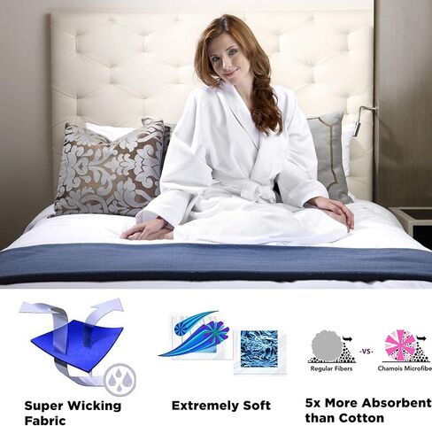 رداء فندق MONARCH Chamois Microfiber Shawl - رداء حمام سبا ناعم خفيف الوزن ماص في السرو in Kuwait