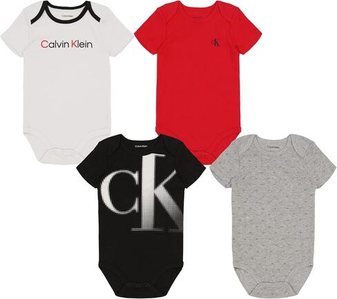 Calvin Klein Baby Boys 4 Pieces Pack Bodysuit in Kuwait