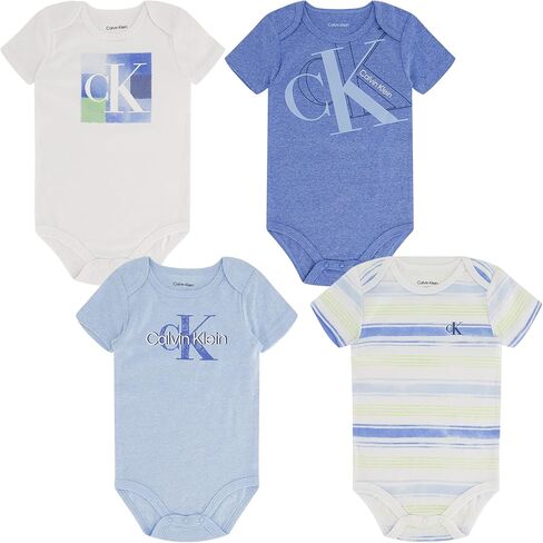 Calvin Klein Baby Boys 4 Pieces Pack Bodysuit in Kuwait