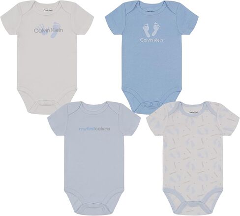 Calvin Klein Baby Boys 4 Pieces Pack Bodysuit in Kuwait