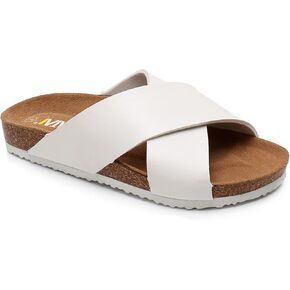 Women's Cork Footbed Sandals - Cow Suede Insole X-Band Slide Sandals for Women Open Toe Beach Sandals in Kuwait