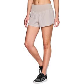 RBX Active Women's Athletic Relaxed Fit Quick Dry Stretch Woven Running Short with Inner Attached Brief and Pockets