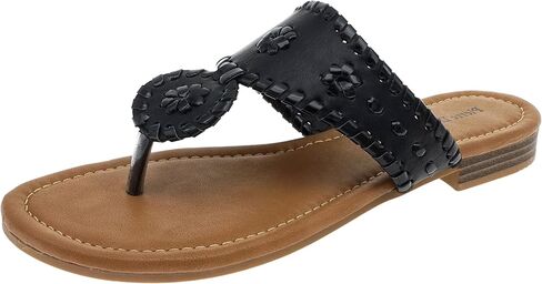 Pierre Dumas Women's Rosetta Slip On Thong Sandal in Saudi Arabia