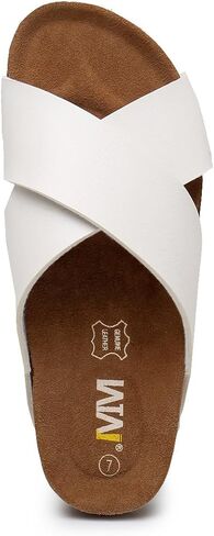 Women's Cork Footbed Sandals - Cow Suede Insole X-Band Slide Sandals for Women Open Toe Beach Sandals in Kuwait