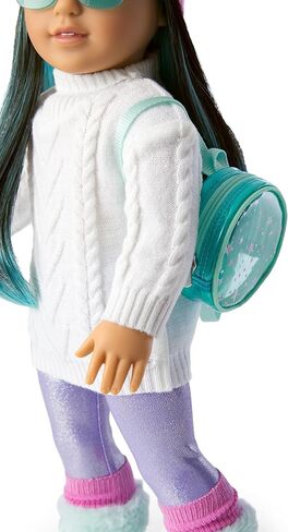 American Girl 2022 Girl of The Year Corinne’s Accessories with a Pink Knit hat,Pair of Blue Sunglasses, Pair of Pink Knit Legwarmers, a Circle-Shaped Backpack in Saudi Arabia