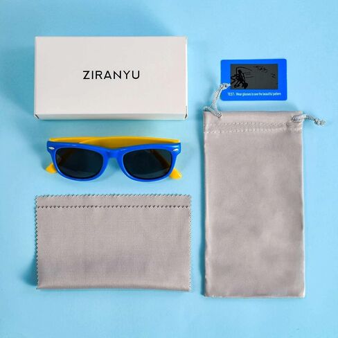 نظارات شمسية للأطفال من ZIRANYU نظارات شمسية مستقطبة مطاطية للأطفال، نظارات شمسية للحماية من الأشعة فوق البنفسجية بنسبة 100% in Saudi Arabia
