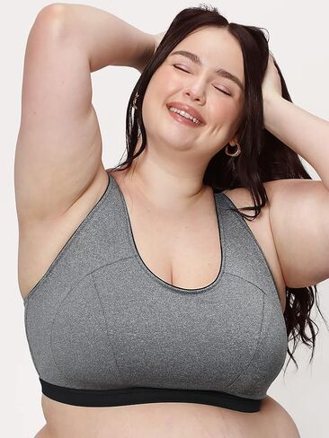 Curvy Couture مقاس كبير للنساء يدعم الصدر الكبير، تمرين مثالي، حمالة صدر رياضية عالية التأثير in Kuwait