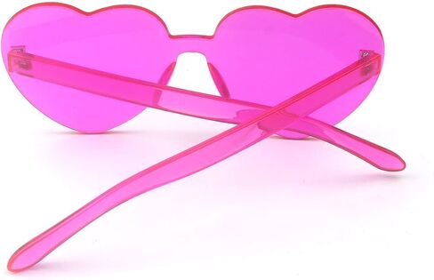 نظارات شمسية يو ثينك لوف على شكل قلب للنساء نظارات شمسية ملونة بدون إطار للحفلات in Kuwait