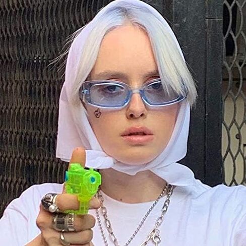 نظارات شمسية مستطيلة من Dollger للنساء والرجال نظارات شمسية كلاسيكية مكتنزة Y2K نظارات شمسية مستطيلة 90s 00s باللون الوردي in Kuwait