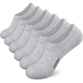 Airacker No Show Socks Womens Athletic Cushioned Low Cut Sports Running Ankle Socks for Women 6 Pairs