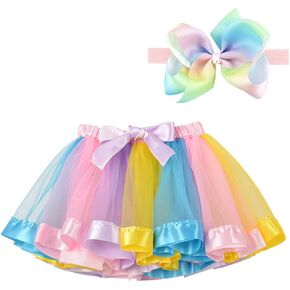 BGFKS LayeredTulle Rainbow Tutu Skirt for Newborn Baby Girls 1st Birthday Photography Outfit Sets. in Saudi Arabia