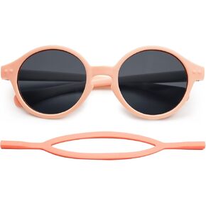 SOJOS Baby Polarized Sunglasses with Strap Round UV400 Protection Toddler Girls Boys Age 0-24 Months SK5613