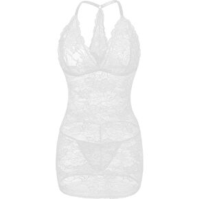Gladiolus Lingerie for Women Lace Chemise Sleepwear Sexy Bodycon Teddy Dress S-XXL