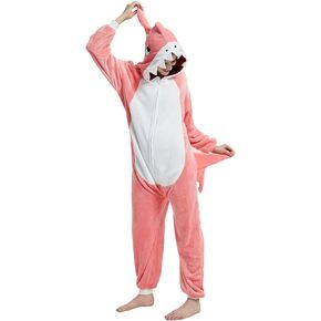 ABENCA Shark Onesie زي الحيوانات للبالغين بيجامات نسائية قطيفة قطعة واحدة كوسبلاي للهالوين وعيد الميلاد in Kuwait