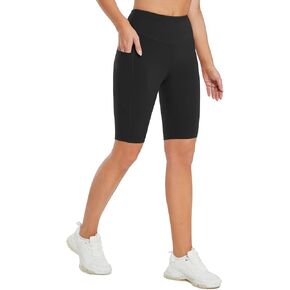 BALEAF Women's 10"/ 12" Long Biker Yoga Compression Shorts High Waist Knee Length Spandex Workout Shorts with Pockets Soft
