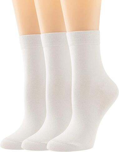 SEMOHOLLI Women's Soft Cotton Dress Socks - Thin Crew Socks for Business Casual Attire, Comfortable & Breathable in Kuwait