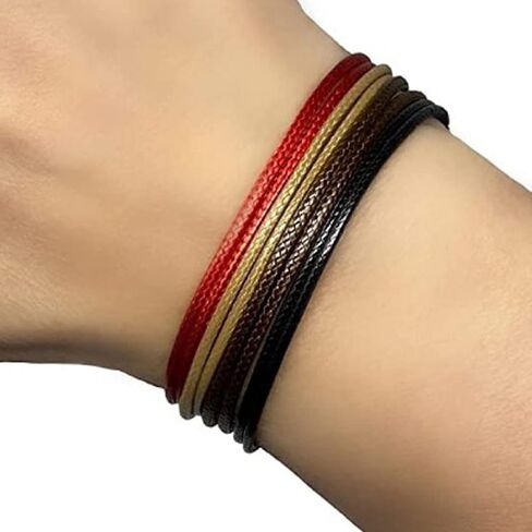 RDYKGOOG Adjustable Cord Bracelet for Men or Women - Waterproof Wax Nylon Rope Bracelet (4pcs) in Saudi Arabia