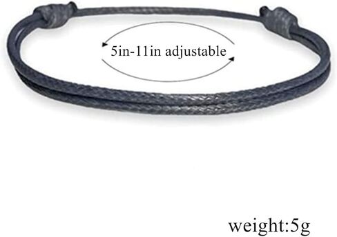 RDYKGOOG Adjustable Cord Bracelet for Men or Women - Waterproof Wax Nylon Rope Bracelet (4pcs) in Saudi Arabia
