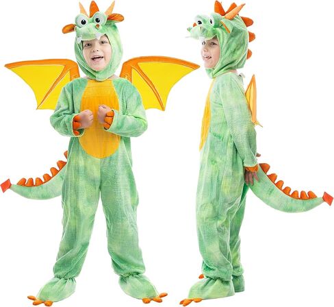 Spooktacular Creations Toddler Dinosaur Costume, Dragon Costume with Tail Wings for Kids Role Play, Halloween DressUp Party in Saudi Arabia