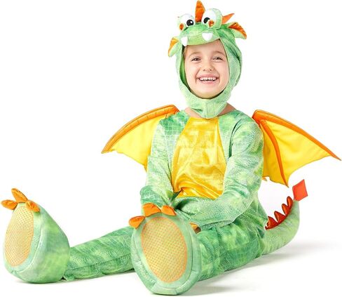 Spooktacular Creations Toddler Dinosaur Costume, Dragon Costume with Tail Wings for Kids Role Play, Halloween DressUp Party in Saudi Arabia