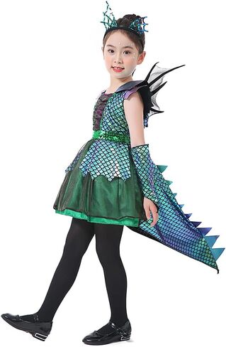 Seasons Direct Halloween Girls Deluxe Dragon Costume in Kuwait