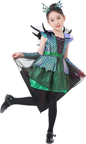 Seasons Direct Halloween Girls Deluxe Dragon Costume in Kuwait