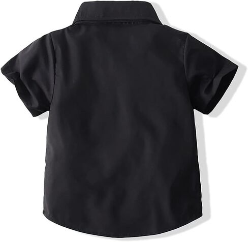 IBTOM القلعة طفل الفتيان زي هالوين تنكري ربطة العنق قميص الحمالة قصيرة عقال 4 قطعة ملابس حفلة عيد ميلاد شهم in Kuwait