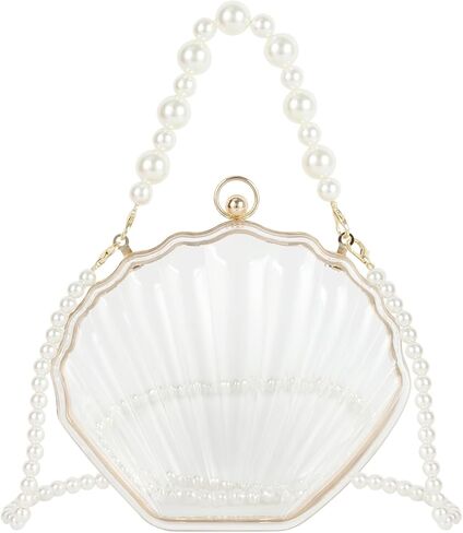 Women Seashell Evening Bag Purse Mermaid Chain Strap Clutch Handbag Shoulder Bag in Kuwait