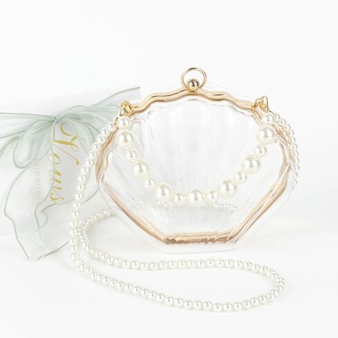 Women Seashell Evening Bag Purse Mermaid Chain Strap Clutch Handbag Shoulder Bag in Kuwait