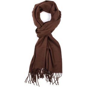 Plum Feathers Winter Scarf Shawl with Cashmere Feel - Rich Solid Colors Winter Scarves and Wraps 72" x 12" in Saudi Arabia