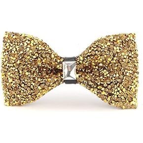 Rhinestone Bow Ties for Men Pre Tied Sequin Diamond Bowties with Adjustable Length - Party Banquet Wedding Bow Tie
