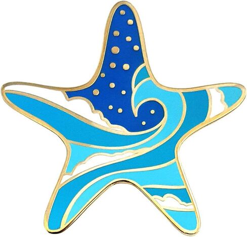 Pinsanity Ocean and Night Sky Starfish دبوس طية صدر السترة من المينا in Saudi Arabia