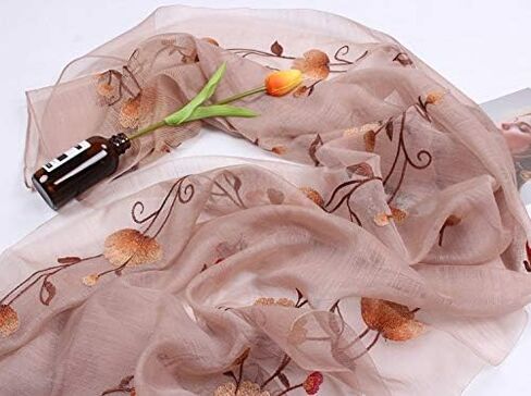 Alysee Women Exquisite Silk&Wool Mixed Embroidered Scarf Headwrap Shawl in Kuwait