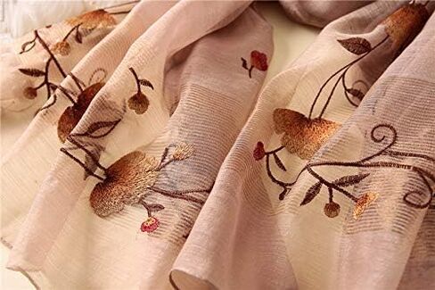 Alysee Women Exquisite Silk&Wool Mixed Embroidered Scarf Headwrap Shawl in Kuwait