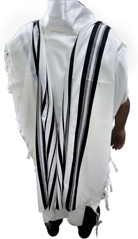 شال صلاة Ateret Judaica 100% من الصوف كوشير Mehudar Badats، شال صلاة Tallit التقليدي، مظهر أنيق للغاية in Kuwait