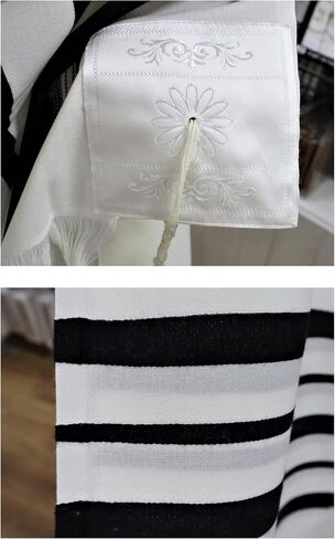 شال صلاة Ateret Judaica 100% من الصوف كوشير Mehudar Badats، شال صلاة Tallit التقليدي، مظهر أنيق للغاية in Kuwait