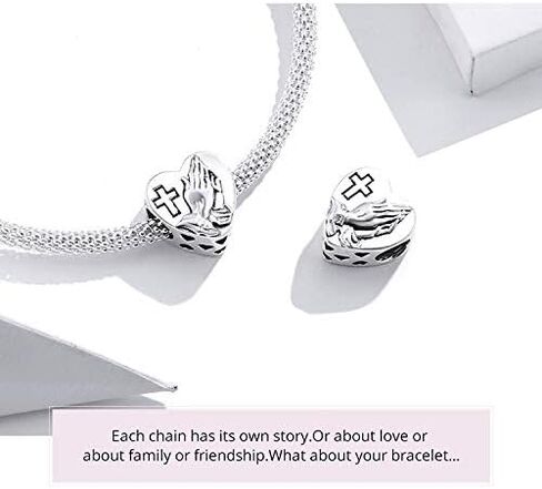 خرز من الفضة الإسترليني عيار 925 من Faith Charms يناسب قلادة أساور Pandora Charms in Kuwait