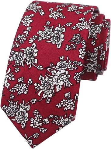 Men's Skinny Solid Color Cotton Linen Ties Wedding Party Slim cut Neckties 2.4" in Kuwait