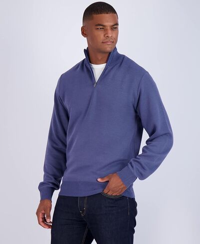 Real Essentials 3 Pack: Men's Long-Sleeve Soft Touch Quarter-Zip Sweater in Saudi Arabia