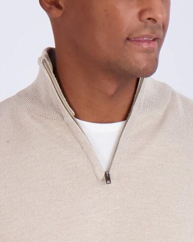Real Essentials 3 Pack: Men's Long-Sleeve Soft Touch Quarter-Zip Sweater in Saudi Arabia