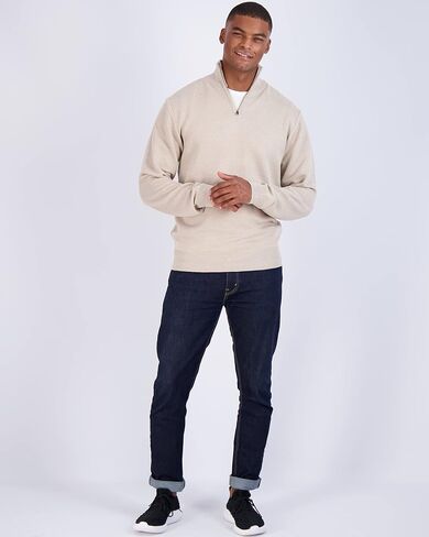 Real Essentials 3 Pack: Men's Long-Sleeve Soft Touch Quarter-Zip Sweater in Saudi Arabia