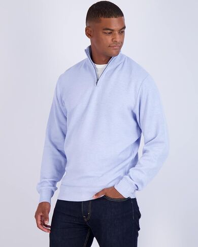 Real Essentials 3 Pack: Men's Long-Sleeve Soft Touch Quarter-Zip Sweater in Saudi Arabia