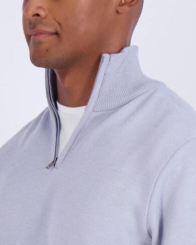 Real Essentials 3 Pack: Men's Long-Sleeve Soft Touch Quarter-Zip Sweater in Saudi Arabia
